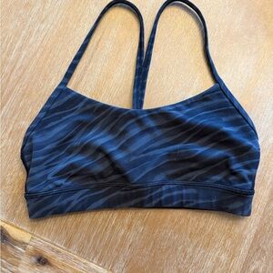 Lululemon Athletica Flow Y Black Zebra Sports Bra